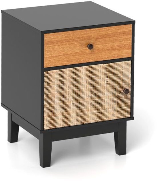 HEYZOEY Nachtkastje van rotan, modern Boho