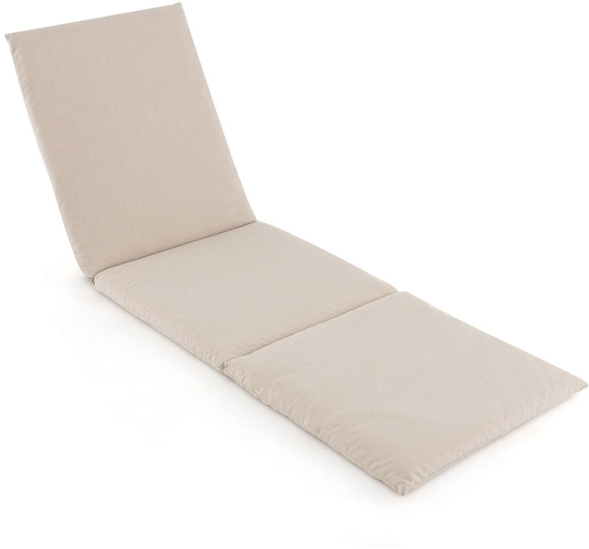 FURNIBELLA - Luxe Ligstoelkussen – Zacht en Stevig Kussen voor Tuinligstoel (82 x 59 x 4,5 cm, Beige)