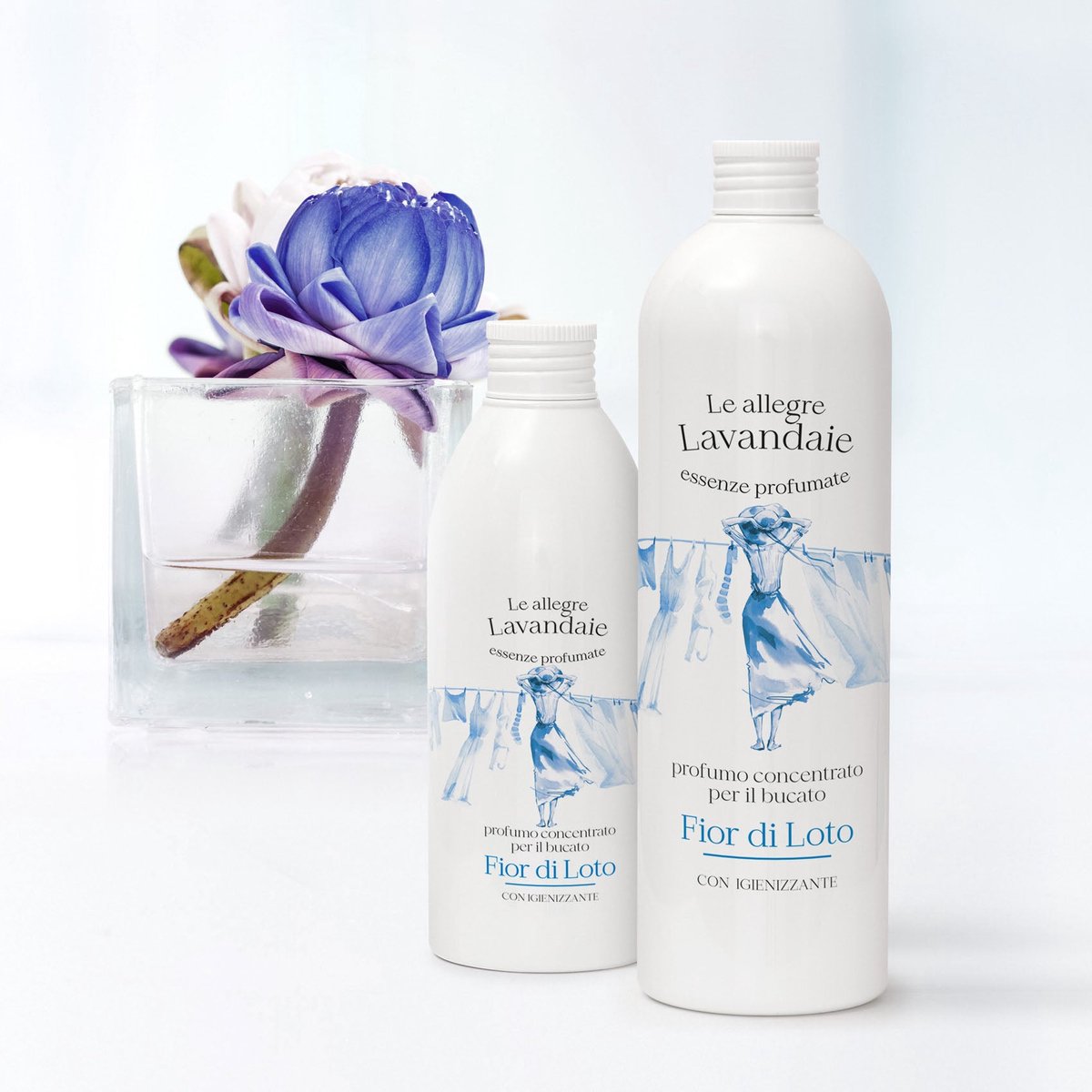 Le Allegre Lavandaie - Wasparfum-Fior di Loto - Bloemige geur - 250 ml