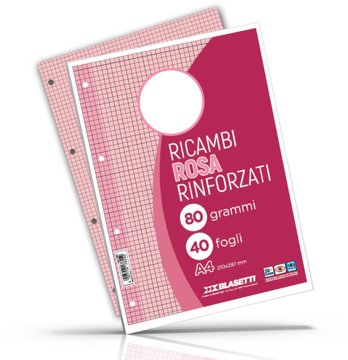 Blasetti 7806 vulling kladblok 210 x 297 mm (A4) 40 vel Roze