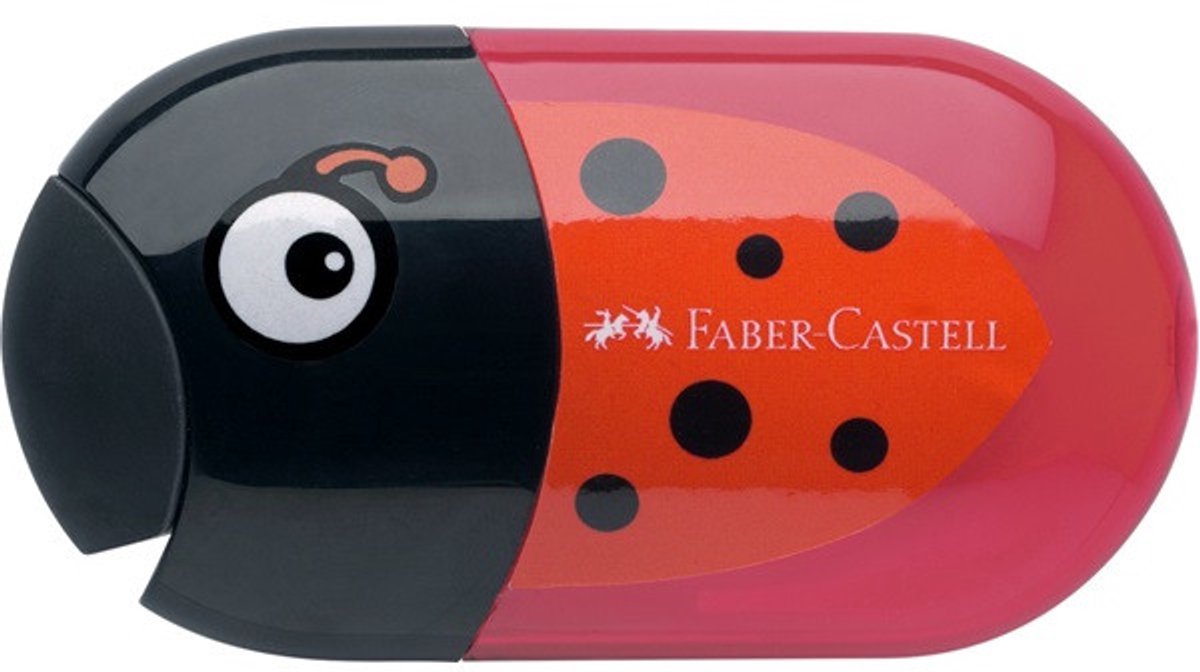 Faber-Castell 183526 potloodslijper Handmatige puntenslijper Zwart, Rood