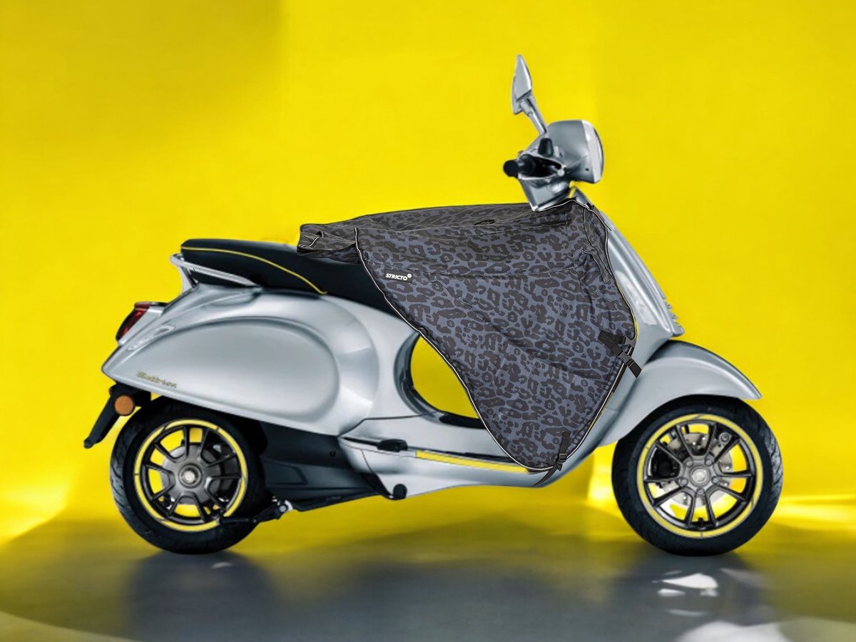 EXTREME QUALITY - Vespa Beenkleed Stricto Premium Leopard Grey Limited Edition - LX, S, LXV, Primavera, Sprint, GTS, GTV, Elettrica