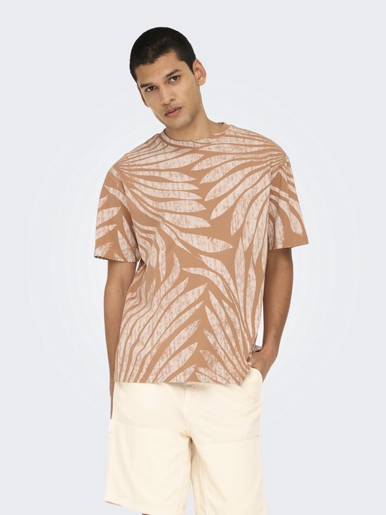 Only & Sons ONSMARIO T-Shirt Uomo A Righe Multicolore | Maglietta Girocollo In Cotone Jersey