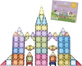 Gladi Tiles Pastel 100 Stuks - Magnetisch Speelgoed - Constructie speelgoed - STEM Speelgoed voor Kinderen - Bouwset vanaf 3 jaar