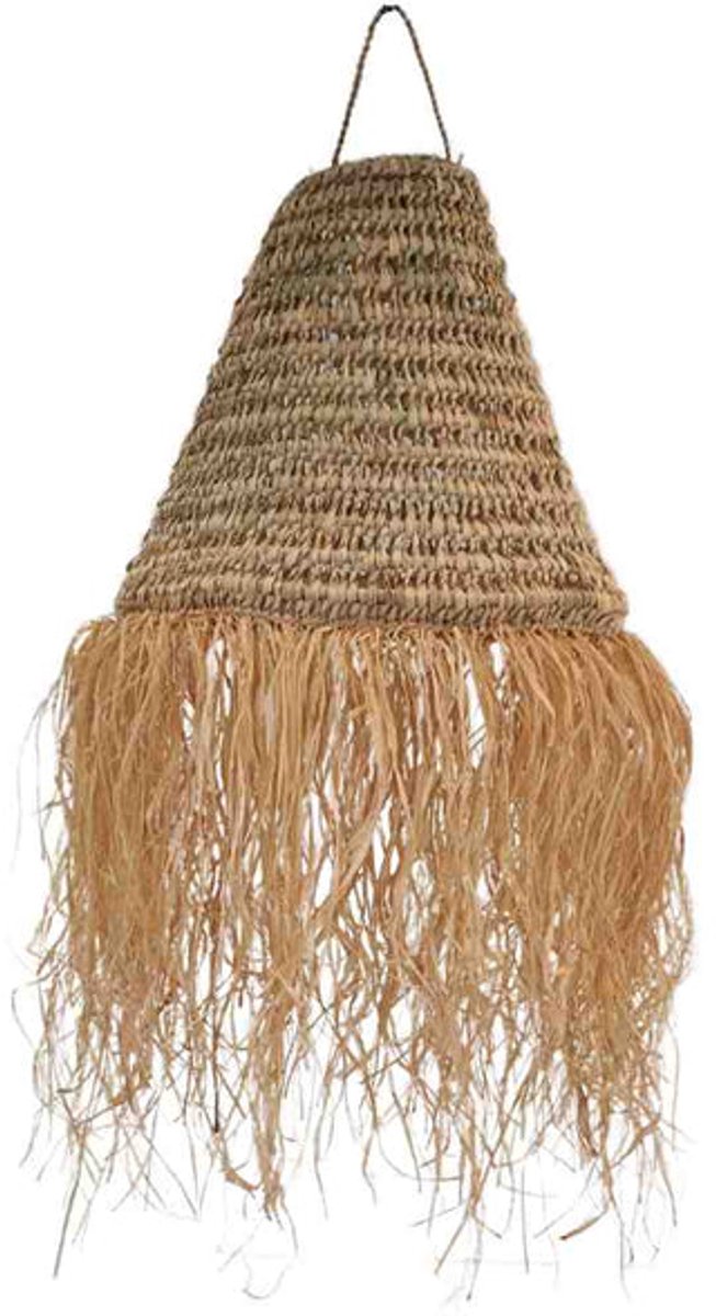 MÔMÉ Hanglamp Talulah - bruin - raffia - Ø 45 cm / ca. H 120 cm - boho look