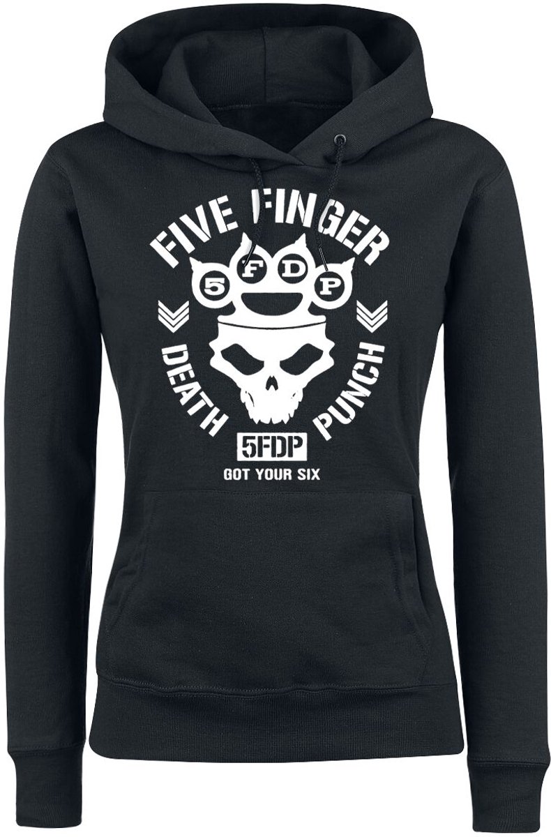 Five Finger Death Punch Skull Knuckles Dames Trui met capuchon - zwart - L