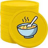 Pièces de monnaie pour soupe CombiCraft jaunes Ø 29 mm, imprimées recto - 100 pièces