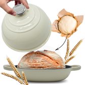 Bol.com LUCAVITA® Broodpan - ⌀ 26cm - 5 Liter - Luxe Design - Emaille - Broodbakbol - Broodbakpan - Gietijzeren Pan - Broodbakvo... aanbieding