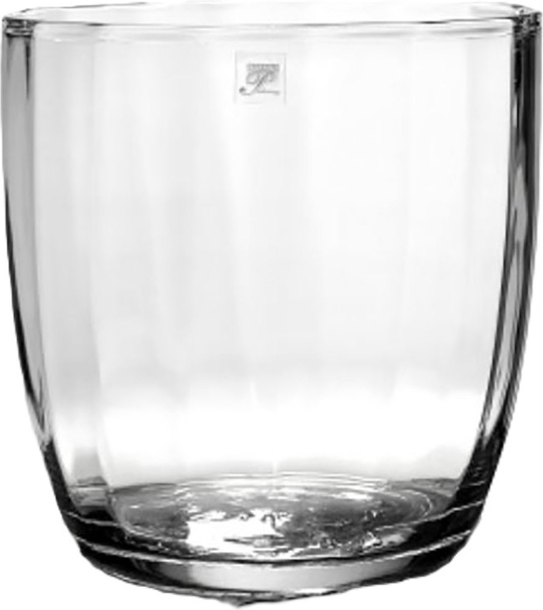 Maison Péderrey Vaas Mond geblazen Glas D 23 cm H 23 cm