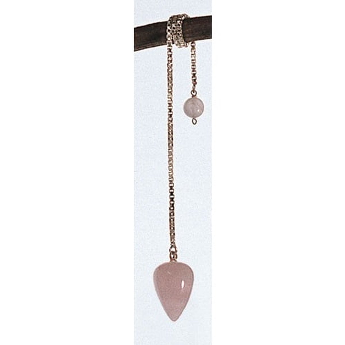 Pendel rozenkwarts met schakel ketting