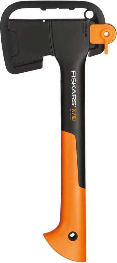 Mivos Bijl 1250 g, met glasvezel handvat en koolstofstalen lemmet, lengte: 62 cm, velbijl voor houtbewerking, kloofbijl met rubberen handgreep voor tuin en bos