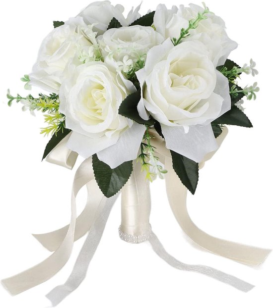 Nep leisteenblauw en stoffig blauw bruidsboeket, blauw wit bruidsboeket, echte aanraking faux rozen, blauwe corsages corsage, blauw bruiloft decor - België