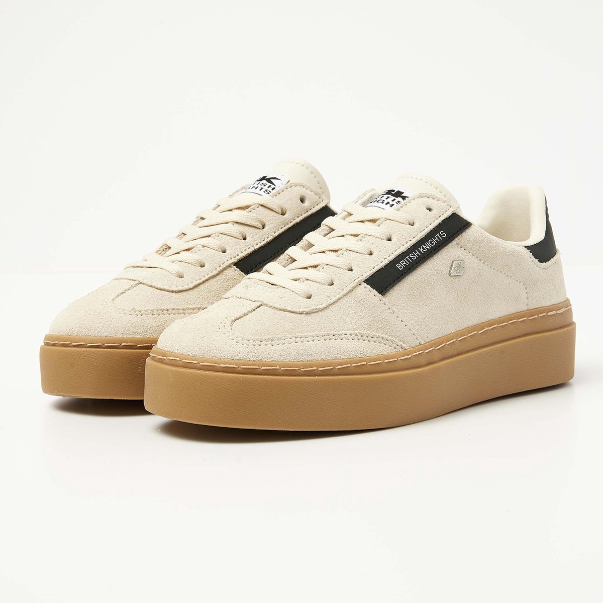 British Knights - Re-Issue Dames Sneakers Laag - Maat 37 - Beige - Suede - Vrouwen Schoenen