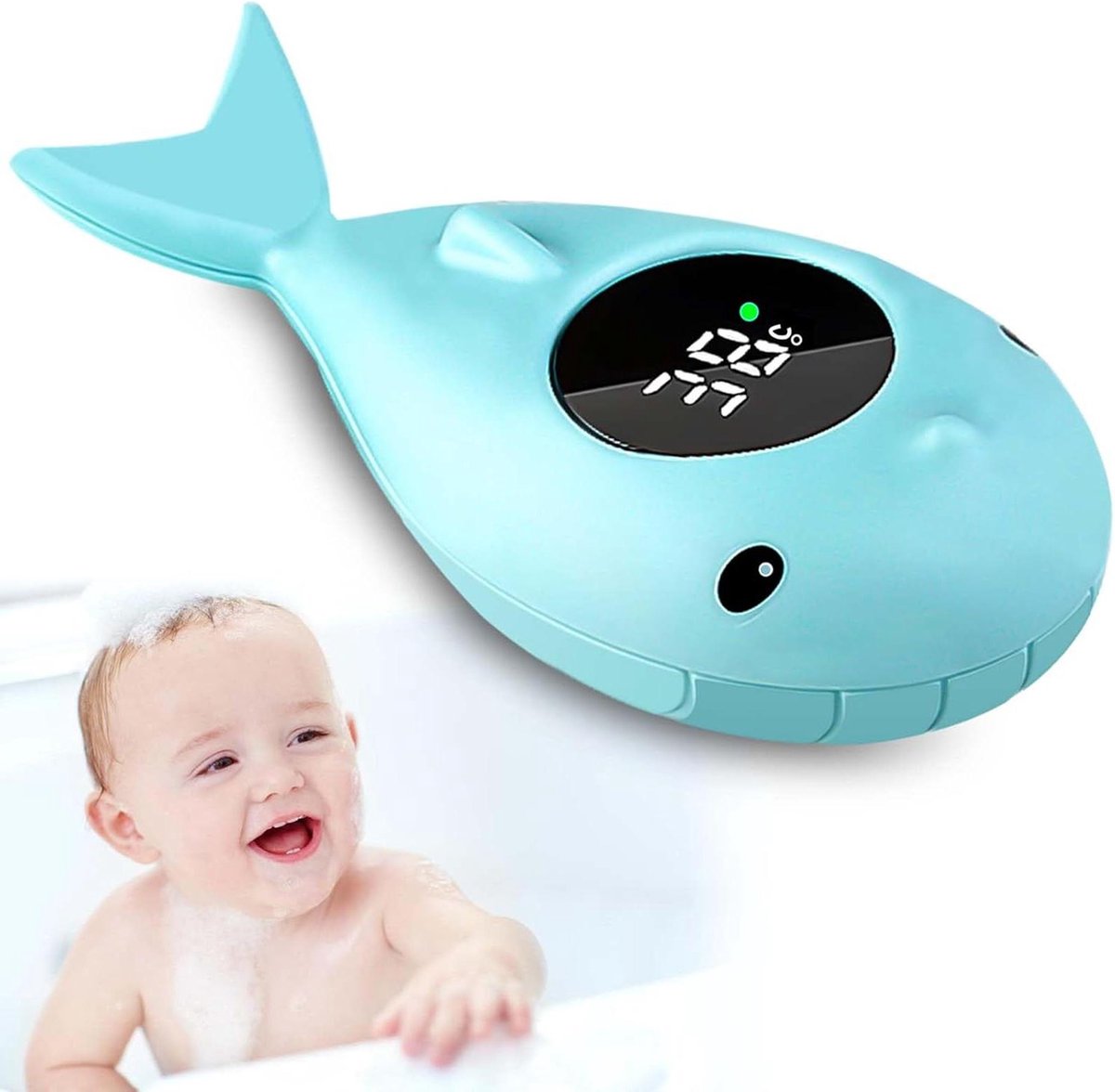 Digitale waterthermometer voor baby's - Walvismodellering - LED touchscreen - Kindveilig - Voor badkuipen .