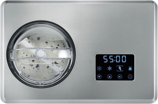 2-in-1 IJsmachine - Yoghurtfunctie - Compressor - Incl. 2 IJsbakjes - RVS - EZ 7406 - Krachtig & Stil van Emerio — afbeelding 3