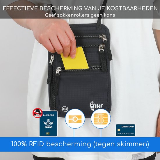 Tour De Cou Porte-passeport Voyage Uxcell - Bleu - Neuf - Pochette De Sécurité Homme/femme