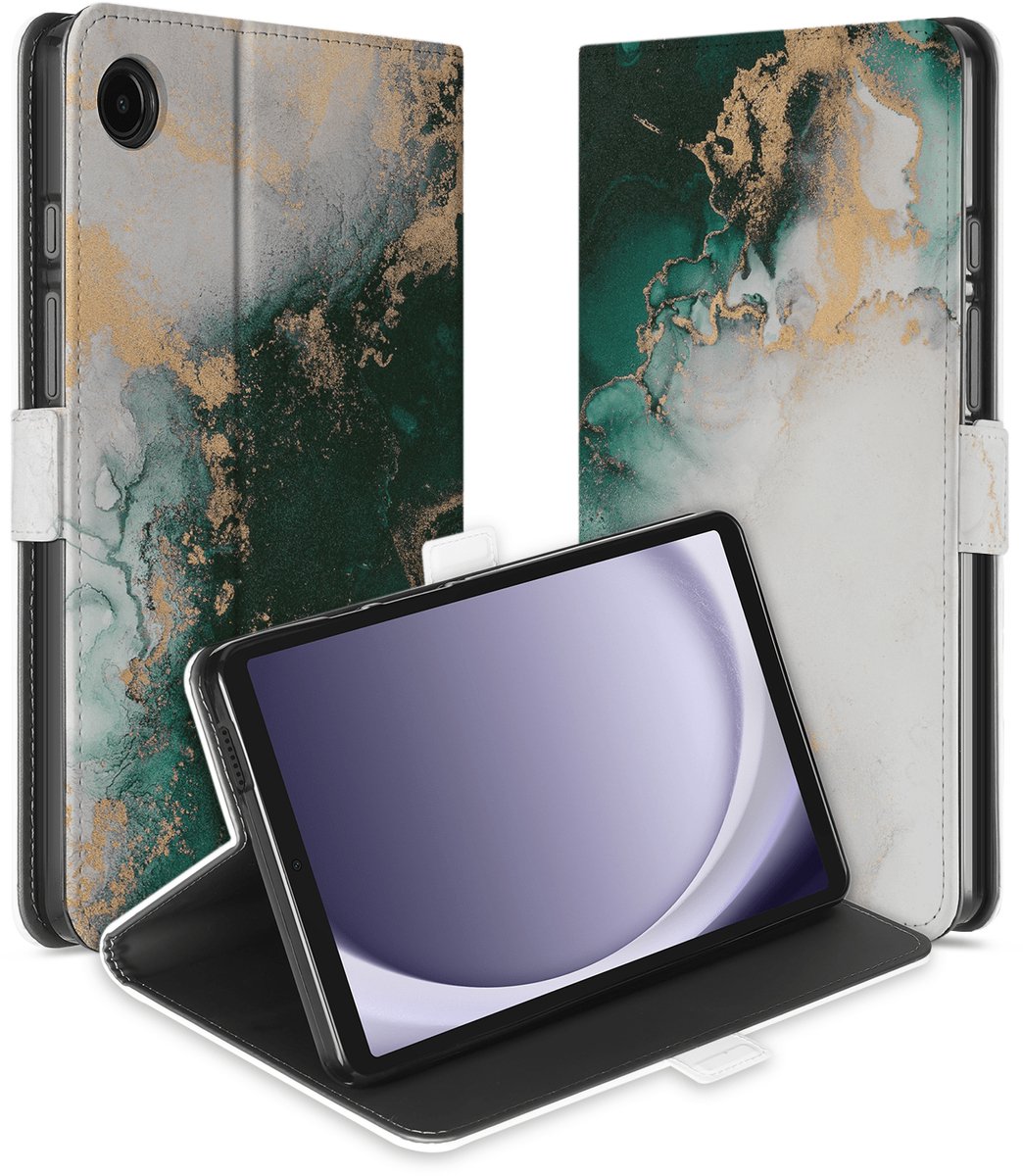 Uniek Samsung Galaxy Tab A11/Tab A9 Tablethoesje Marmer Groen Design | B2C Telecom