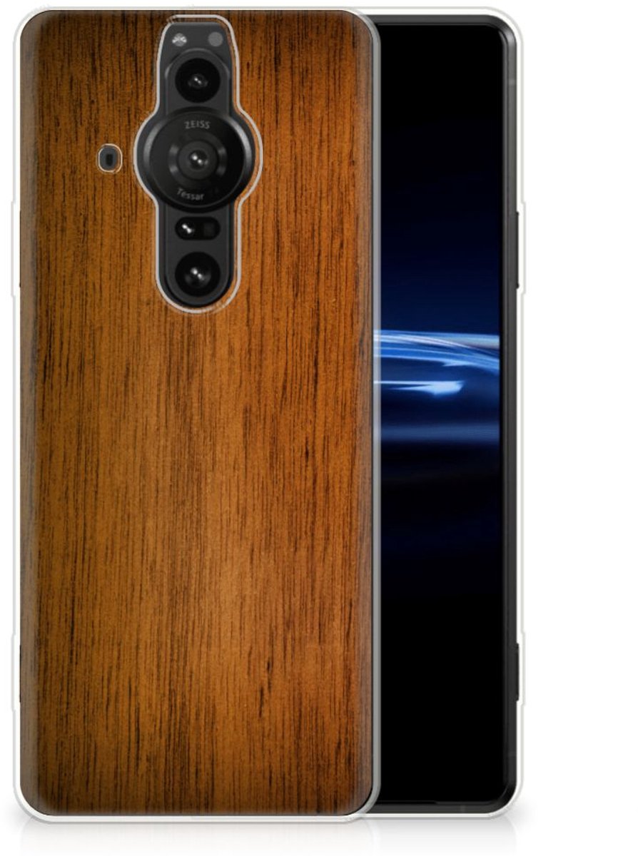 Sony Xperia Pro-I Bumper Hoesje Donker Hout