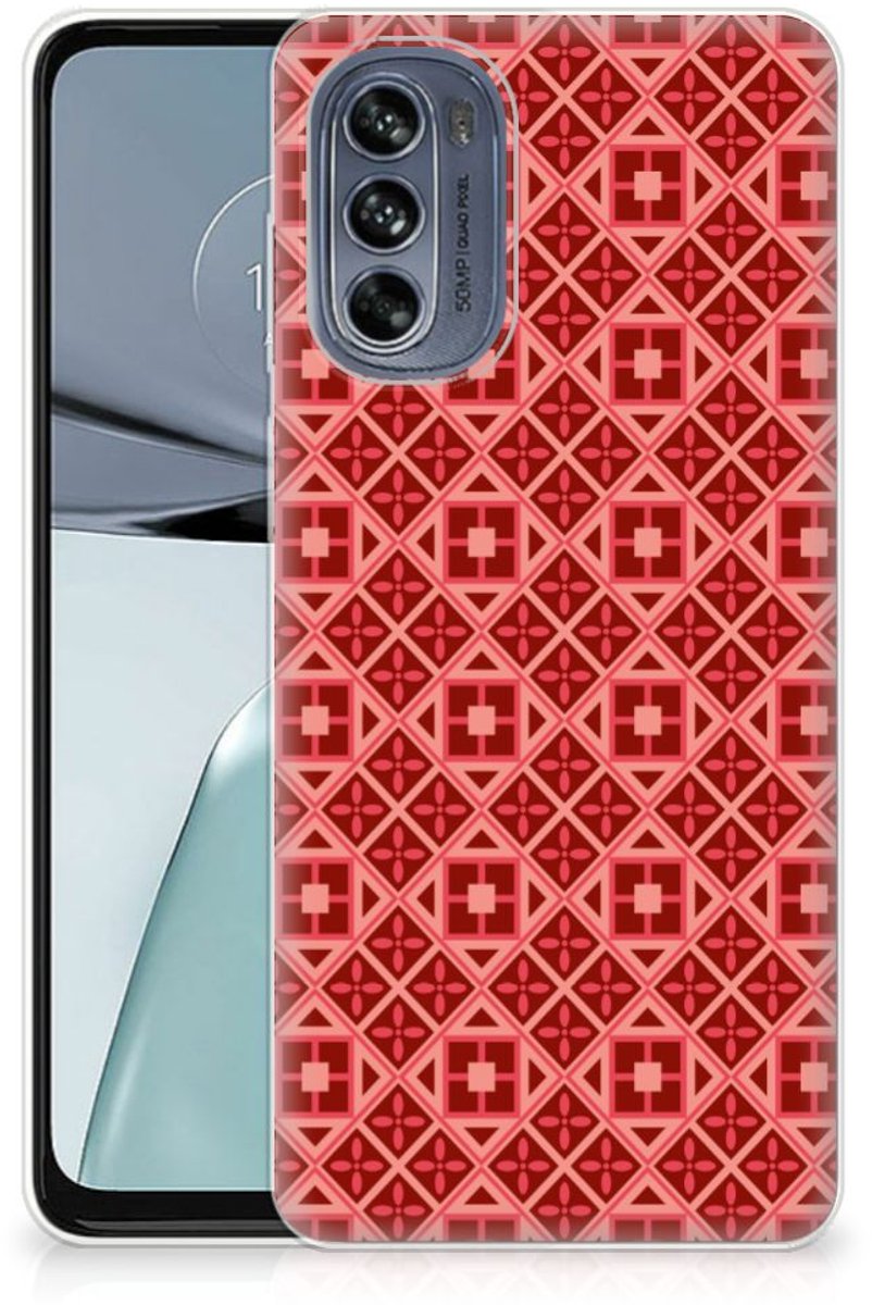 Motorola Moto G62 5G TPU bumper Batik Rood