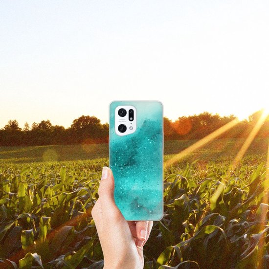 Coque Téléphone OPPO Find X5 Pro Coque Siliconen Peinture Blue