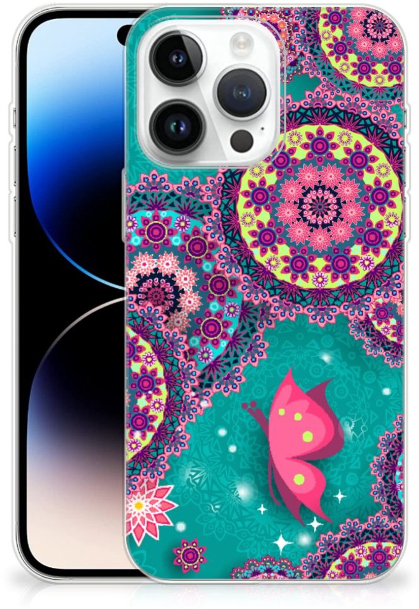 iPhone 14 Pro Max Hoesje maken Cirkels en Vlinders