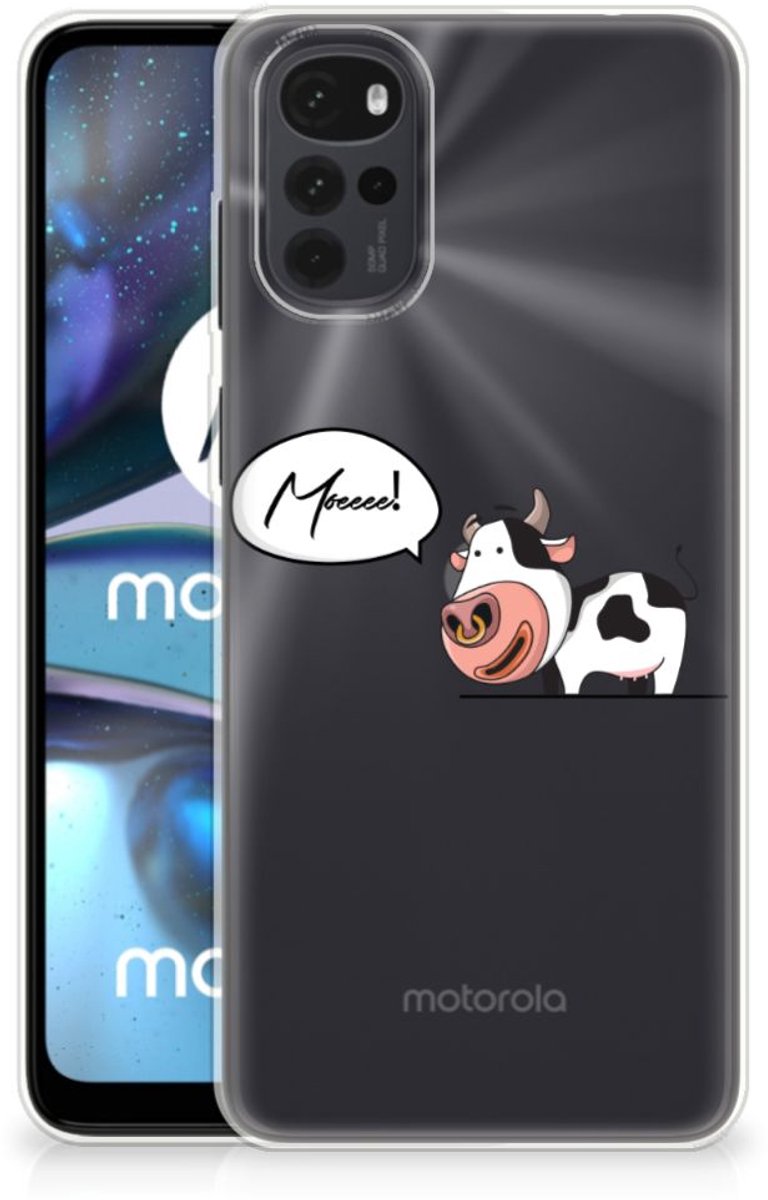Motorola Moto G22 Telefoonhoesje met Naam Cheeky Cow