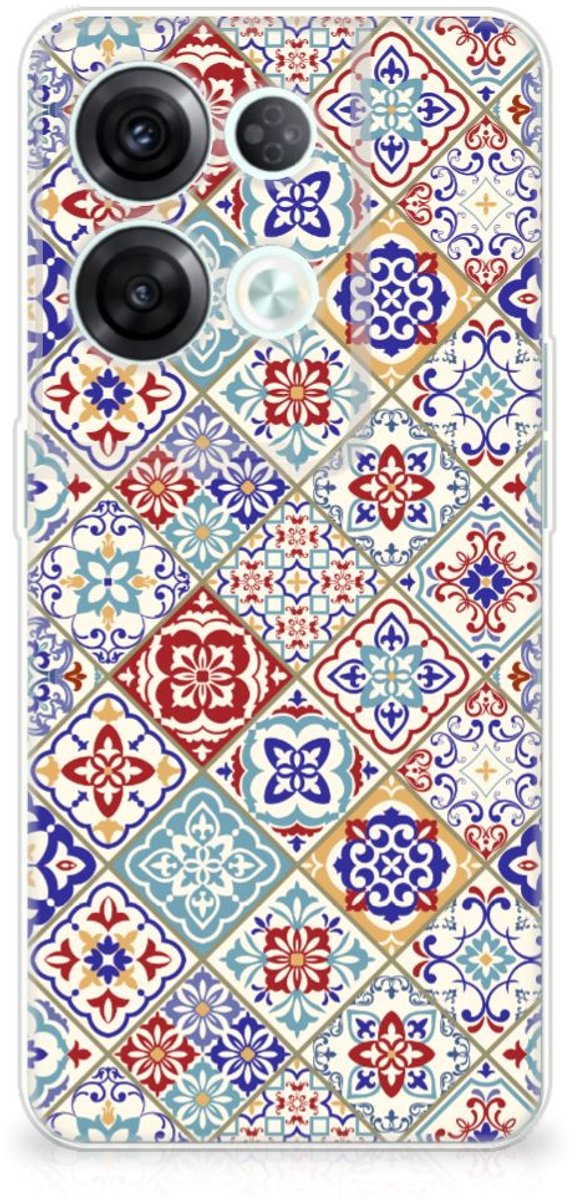 OPPO Reno8 Pro TPU Siliconen Hoesje Tiles Color