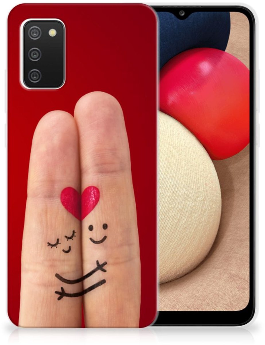 Samsung Galaxy A02s Silicone Back Cover Liefde - Origineel Romantisch Cadeau