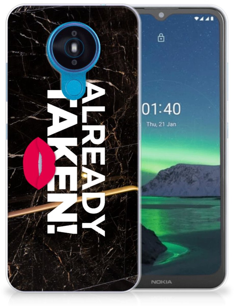 Nokia 1.4 Siliconen hoesje met naam Already Taken Black