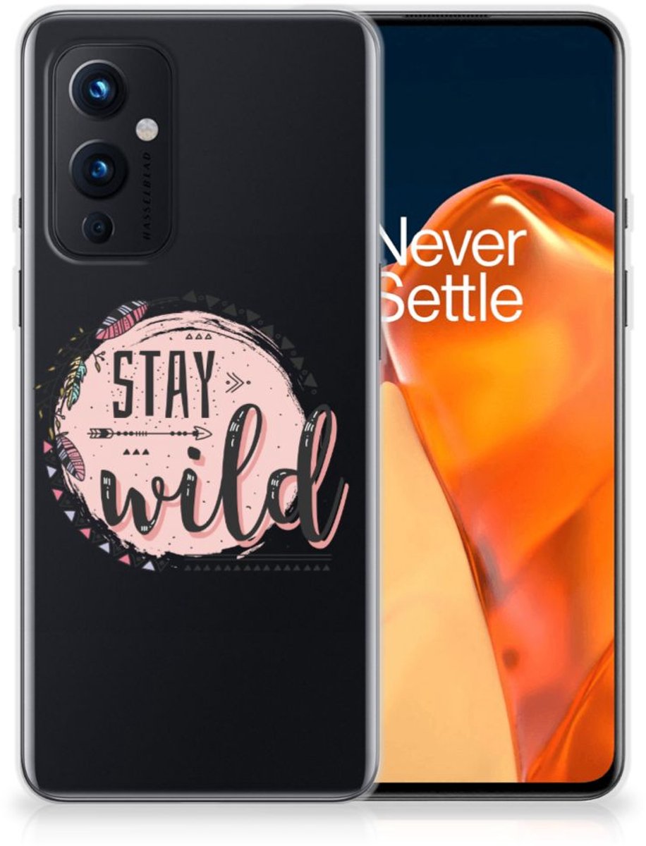 TPU Hoesje voor OnePlus 9 Telefoonhoesje met Naam Boho Stay Wild
