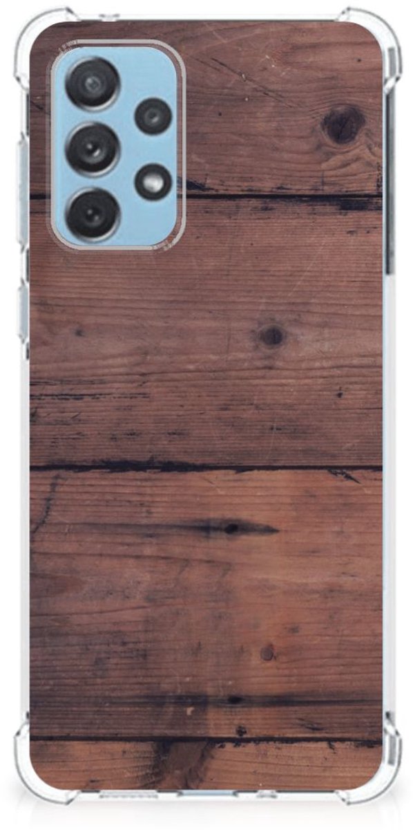 Samsung Galaxy A73 Stevig Telefoonhoesje Old Wood