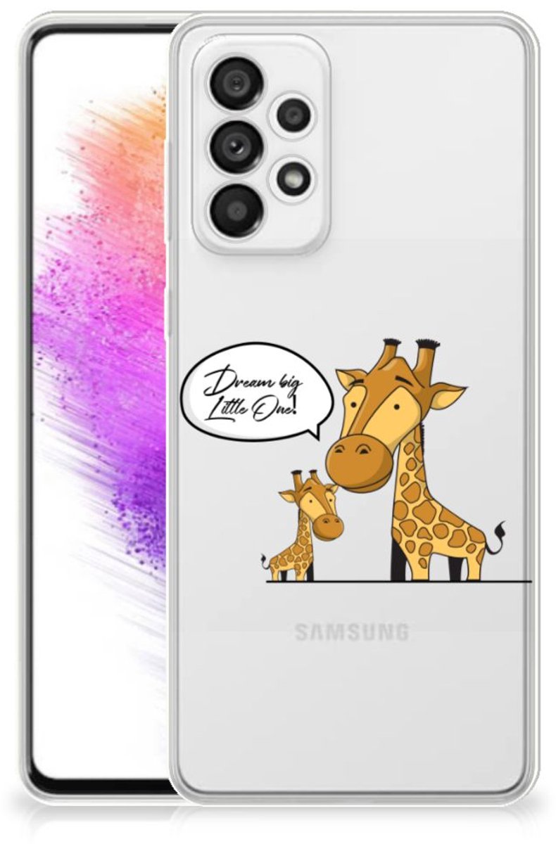 Samsung Galaxy A73 5G Telefoonhoesje met Naam Giraffe