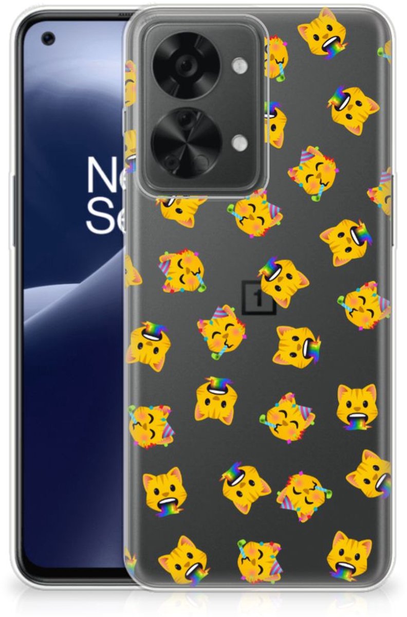TPU bumper voor OnePlus Nord 2T Katten Emojis