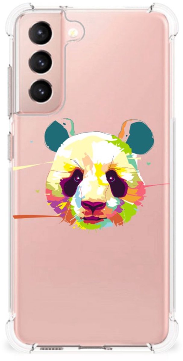 Samsung Galaxy S21 FE Stevig Bumper Hoesje Panda Color