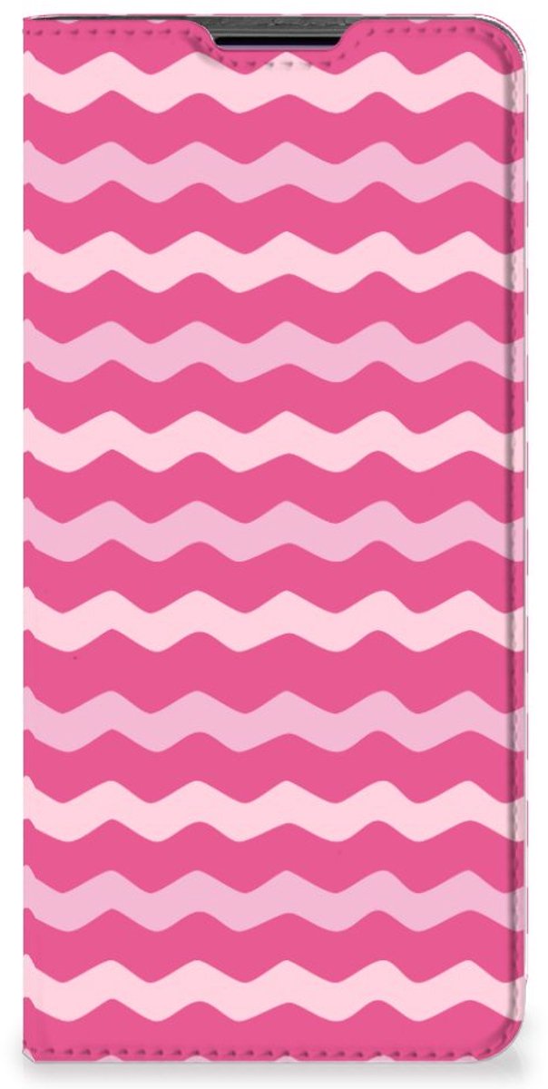 Motorola Edge 30 Pro Hoesje met Magneet Waves Pink