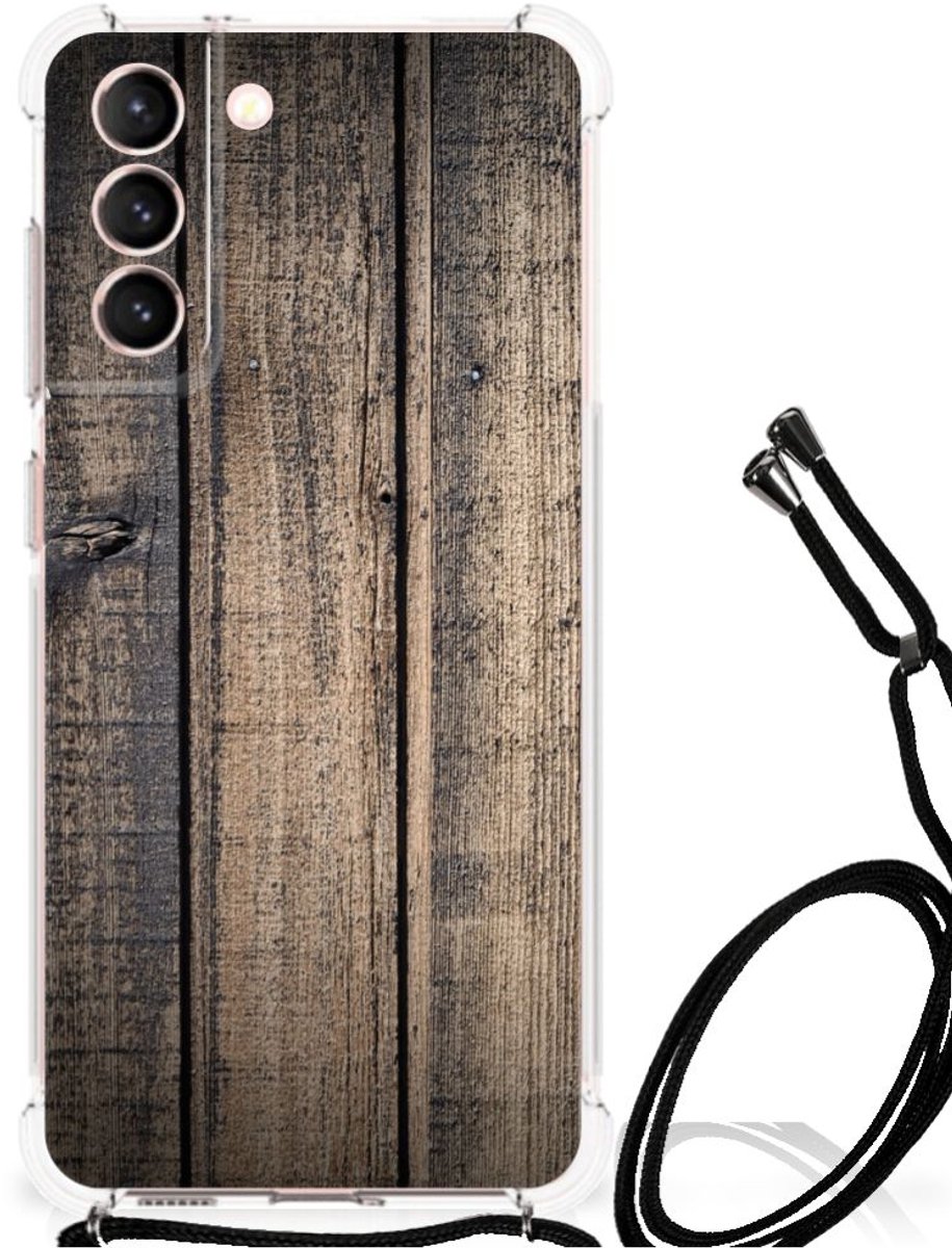 Samsung Galaxy S21 FE Stevig Telefoonhoesje Steigerhout
