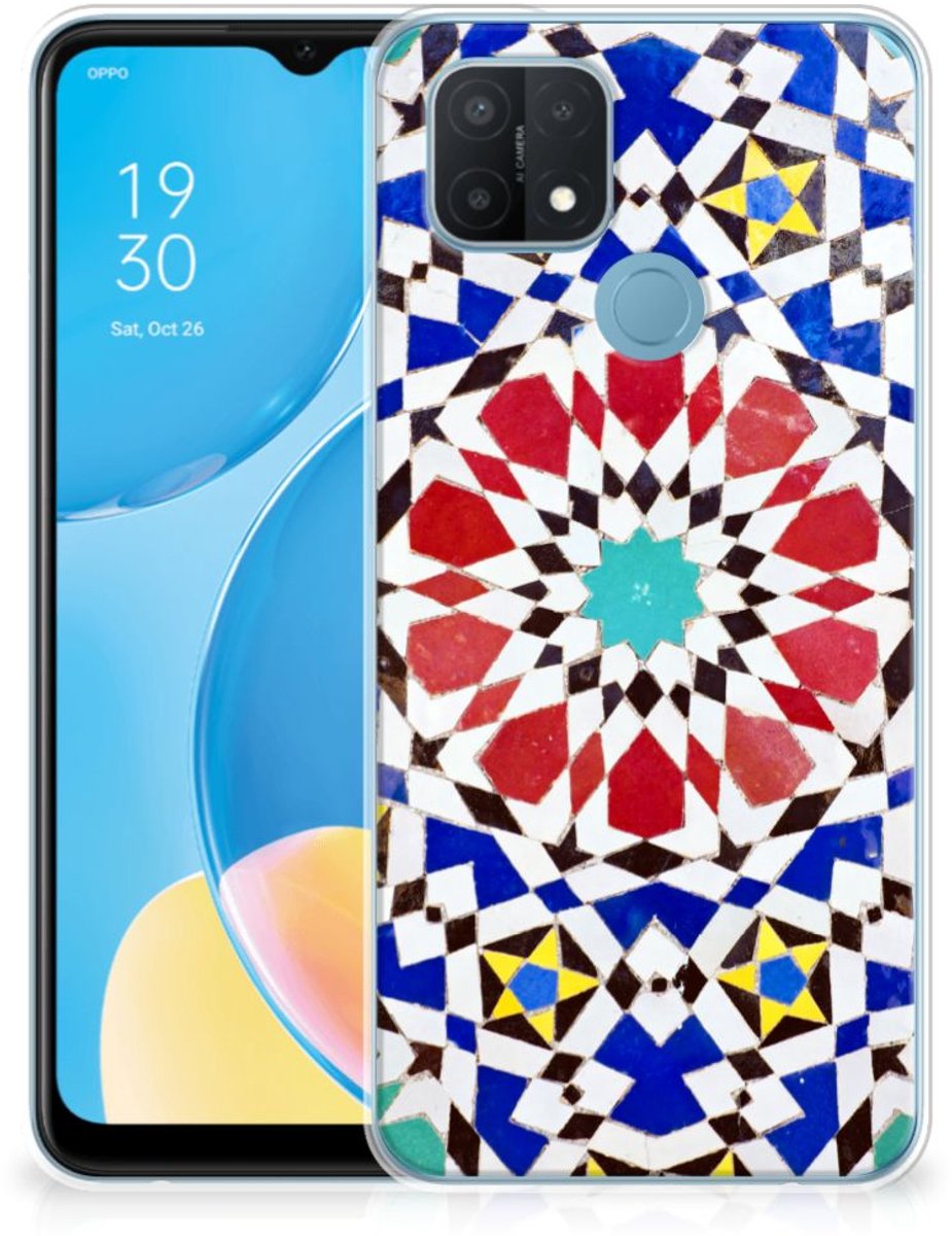 OPPO A15 TPU Siliconen Hoesje Mozaïek