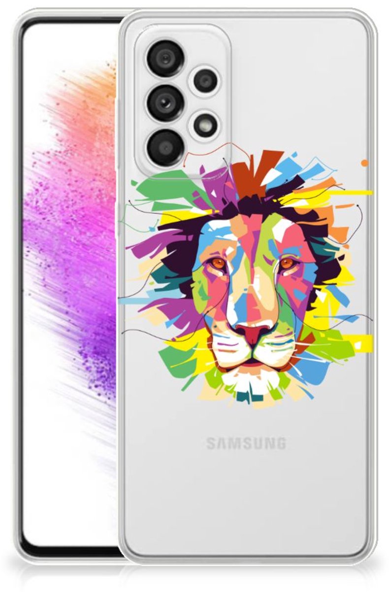 Samsung Galaxy A73 5G Telefoonhoesje met Naam Lion Color