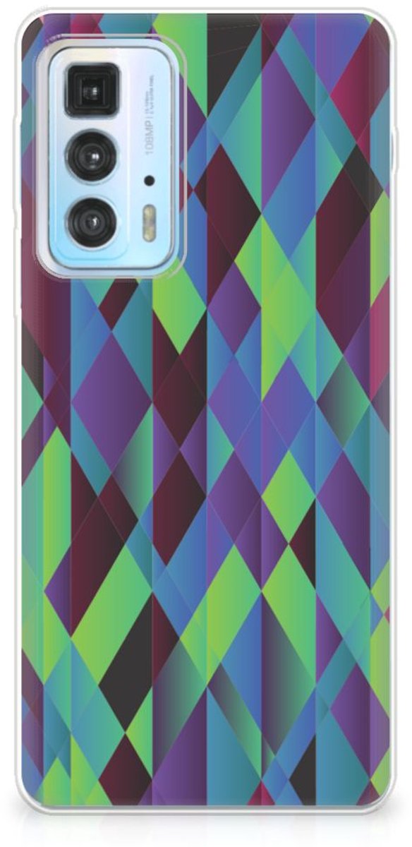 Motorola Edge 20 Pro TPU Hoesje Abstract Green Blue