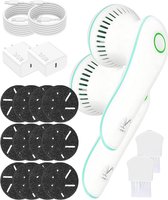 3x Vibrix® 3.0 + 6x vijlschijven set - Elektrische eelt verwijderaar met stofzuigsysteem - USB oplaadbaar - Professionele eeltverwijderaar - Voetvijl