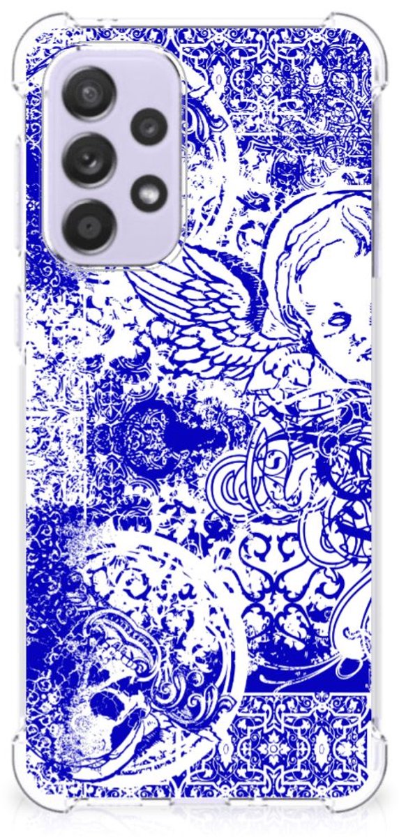 Extreme Case Samsung Galaxy A33 Angel Skull Blauw