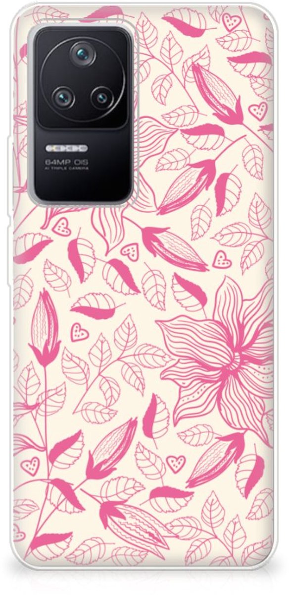Xiaomi Poco F4 TPU Case Pink Flowers