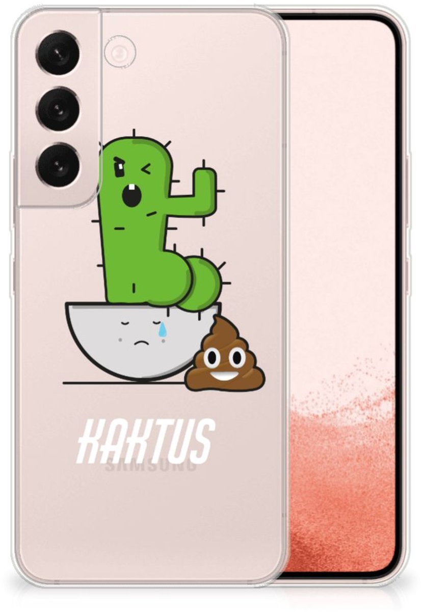 Samsung Galaxy S22 Telefoonhoesje met Naam Cactus Poo