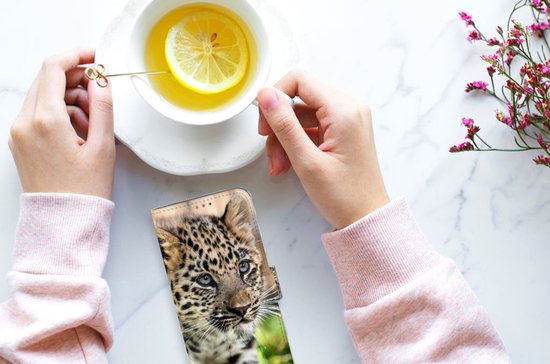 Coque OPPO A54 5G | A74 5G | A93 5G Cuir PU Protection Etui Housse pour Bébé Leopard