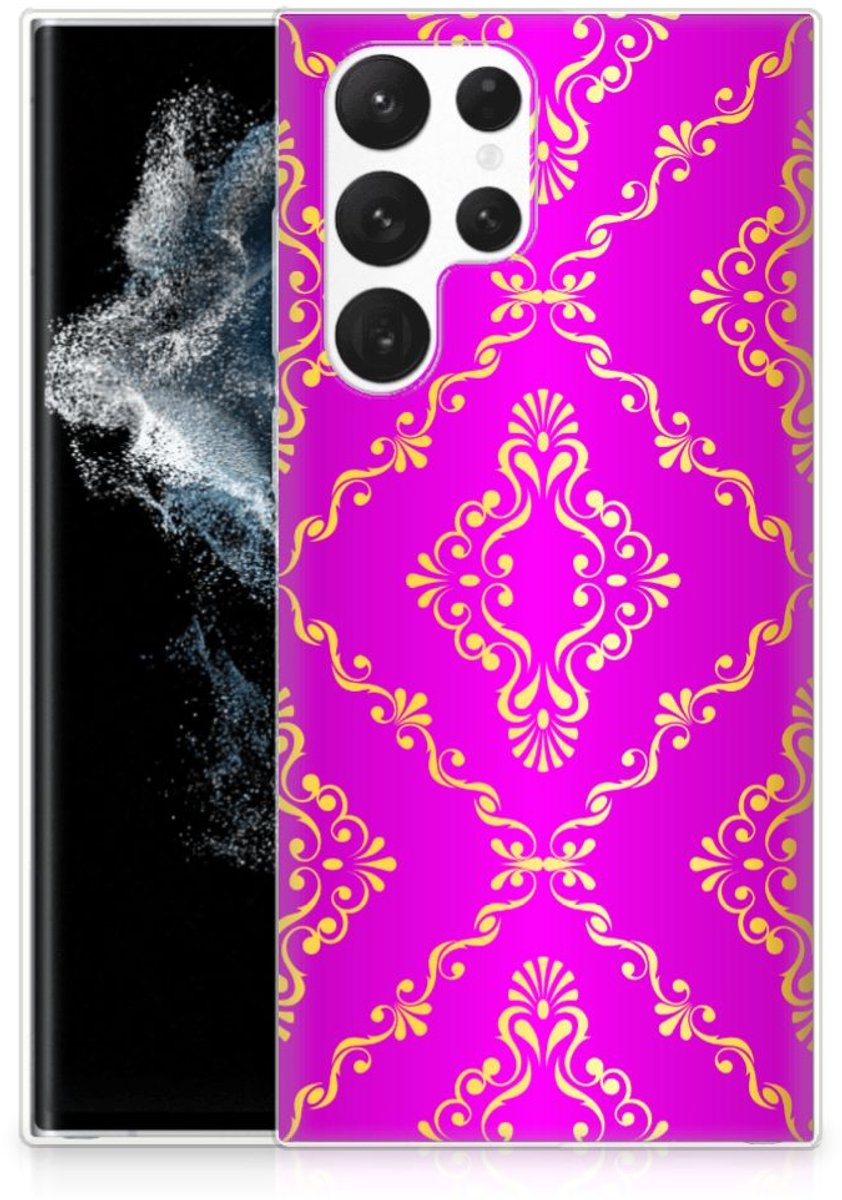 Siliconen Hoesje Samsung Galaxy S22 Ultra Barok Roze