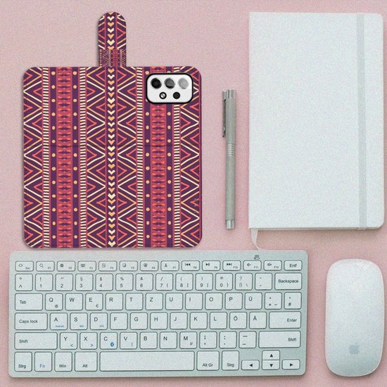 Coque Téléphone Portable Samsung Galaxy A73 5G Bookcase Aztec Violet