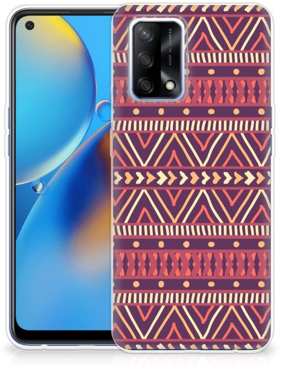 OPPO A74 4G TPU bumper Aztec Paars