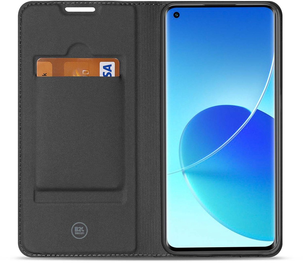 Book Case Telefoon Hoesje OPPO Reno 6 Pro Plus 5G Wit met Pashouder