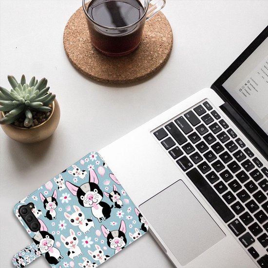 Tenphone Etui Coque pour Samsung Galaxy S23 Plus Portefeuille Chiens