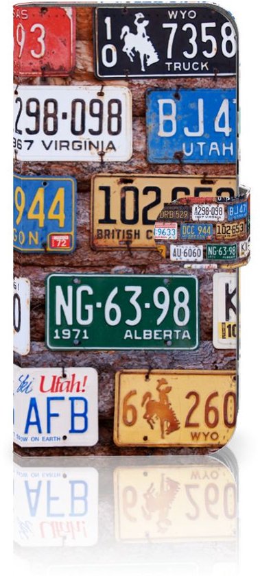 PU Premium Housse pour Samsung Galaxy S23 Plus Portefeuille Plaques D'Immatriculation